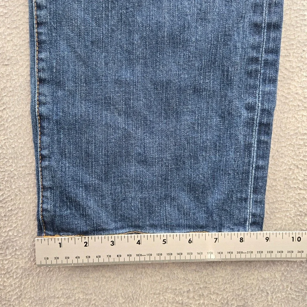 AG Adriano Goldschmied Men Jeans 38x34 Blue Denim Straight Mid‎ Rise